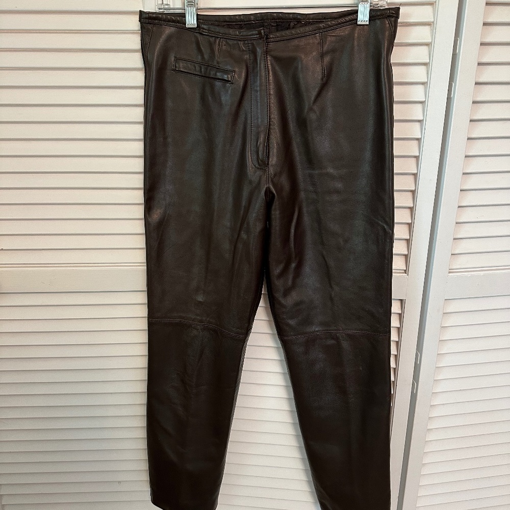 Leather Pants, Dark Brown, Italian
